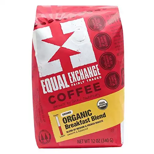 Equal Exchange Organic Ground Coffee, Breakfast Blend, 12-Ounce (Pack of 1)