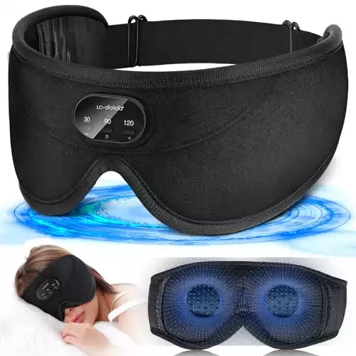 LC-dolida Sleep Headphones, White Noise Bluetooth Sleep Mask