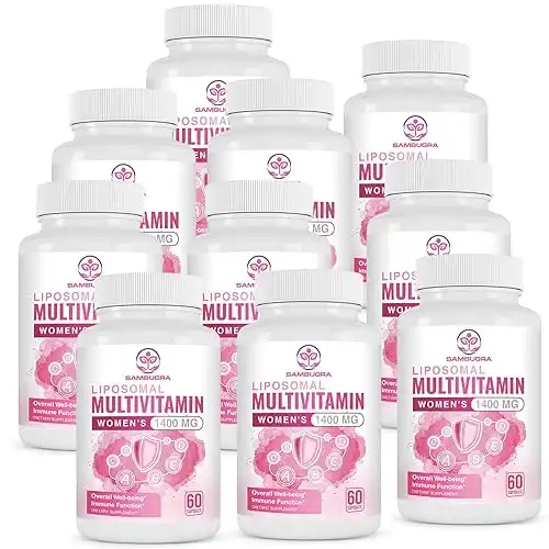 Liposomal Multivitamin for Women 1400MG - Womens Daily Multi Vitamins Supplements with Iron, Vitamin A, C, D, E and B Complex for Immune Health, Hair & Skin Support for Women 18+